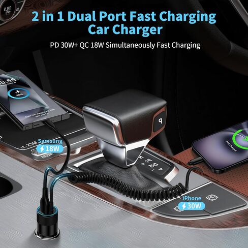 USB C Android Car Charger Fast Charging Compatible with Motorola Razr Ultra in Saudi Arabia