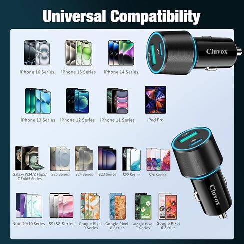 5 Pack 38W USB C Car Charger, Cigarette Lighter Adapter for iPhone/Android in Kuwait