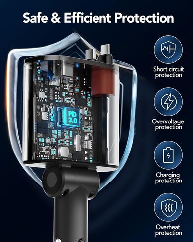 Retractable Car Charger,69W Fast USB C Charging Adapter for iPhone Galaxy in Kuwait