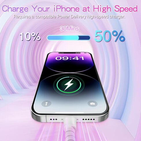 for iPhone Charger Cord 3.3ft Cute Beaded USB Charging Cable 66W High Speed Transfer Cord USB A to iPad Cable Compatible with iPhone 14/13/12 Pro Max/11/XS MAX/XR/XS/X/8 in Kuwait