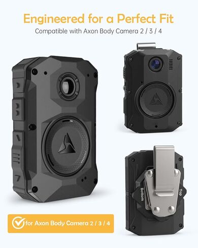 WEIGUZC Metal Clip Mount Compatible with Axon Taser Body Camera 2/3/4, Bodycam Holder for Belt, Vest & Uniform Webbing, Quick Release Rotating Camera Mount, Heavy Duty Metal Camera Mount Clamp in Saudi Arabia
