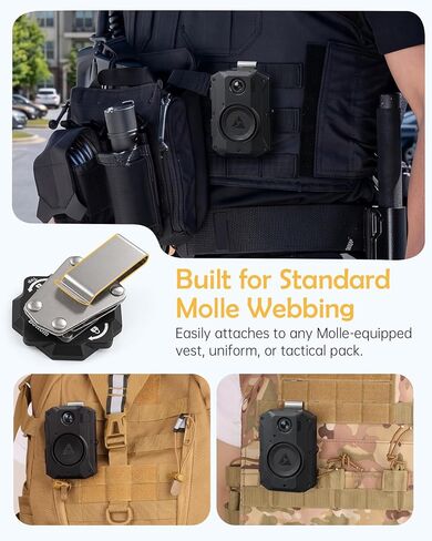 WEIGUZC Metal Clip Mount Compatible with Axon Taser Body Camera 2/3/4, Bodycam Holder for Belt, Vest & Uniform Webbing, Quick Release Rotating Camera Mount, Heavy Duty Metal Camera Mount Clamp in Saudi Arabia