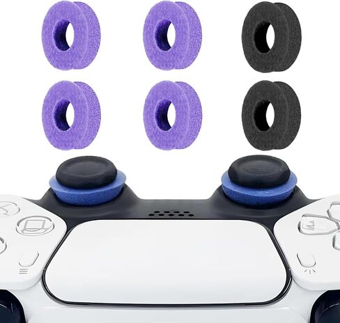 6 Pack Precision Rings Aim Assist for PS4/5, Compatible with Xbox Controllers Accessories– Enhance Accuracy & Control with Soft Silicone Rings – Compatible with Fortnite & FPS Games Purple+Blue in Kuwait