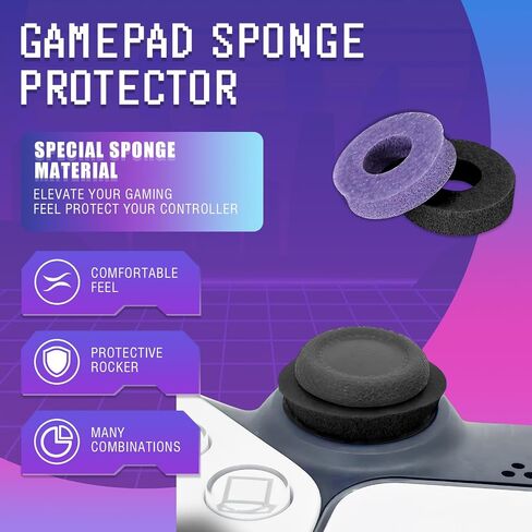 6 Pack Precision Rings Aim Assist for PS4/5, Compatible with Xbox Controllers Accessories– Enhance Accuracy & Control with Soft Silicone Rings – Compatible with Fortnite & FPS Games Purple+Blue in Kuwait
