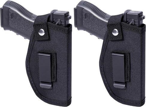 Concealed Carry Gun Holster for Men&Women, Universal IWB/OWB Pistol Holsters for Right and Left Hand, Fits Subcompact Compact Handguns, Black in Kuwait