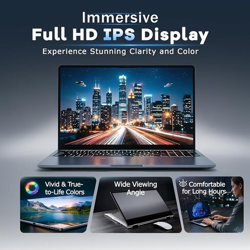 15.6" 2-in-1 Touchscreen Laptop Computer, AMD A9 Processor(up to 3.2GHz), 16GB RAM 512GB SSD, Convertible Notebook with IPS FHD Display, WiFi, USB-C, Win11 Laptop for Work, Study & Home in Kuwait