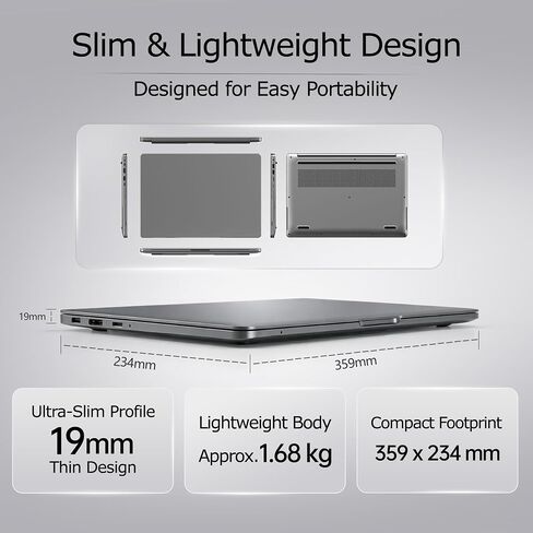 15.6" 2-in-1 Touchscreen Laptop Computer, AMD A9 Processor(up to 3.2GHz), 16GB RAM 512GB SSD, Convertible Notebook with IPS FHD Display, WiFi, USB-C, Win11 Laptop for Work, Study & Home in Kuwait