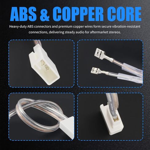 4PCS Car Door Speaker Harness Adapters for Car Speakers Upgrade in Kuwait