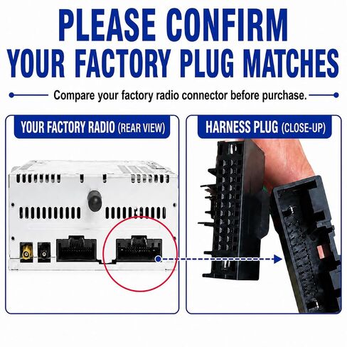 Car Subwoofer Amplifier Converter for Ford F-150 250 350 450 550, Edge/Escape/Explorer/Fiesta/Focus/Mustang, Plug-and-Play High to Low RCA Adapter, No Cutting Car Audio Wire Harness in Kuwait