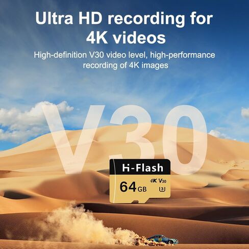 64GB TF Card U3 V30 4K - 5 Pack, Memory Card High Speed Up to 150MB/s, High Speed TF Memory Card with Adapter for Dash Cam, Security Camera, Tablet, Phone, Action Camera.(64G U3 V30 X5, 64) in Kuwait