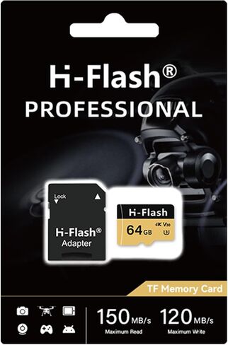 64GB TF Card U3 V30 4K - 5 Pack, Memory Card High Speed Up to 150MB/s, High Speed TF Memory Card with Adapter for Dash Cam, Security Camera, Tablet, Phone, Action Camera.(64G U3 V30 X5, 64) in Kuwait