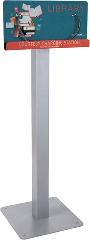 KwikBoost® Phone Charging Station Floor Stand, School Charging Kiosk with Lightning and USB-C Cables for Classrooms Libraries Campuses in Kuwait