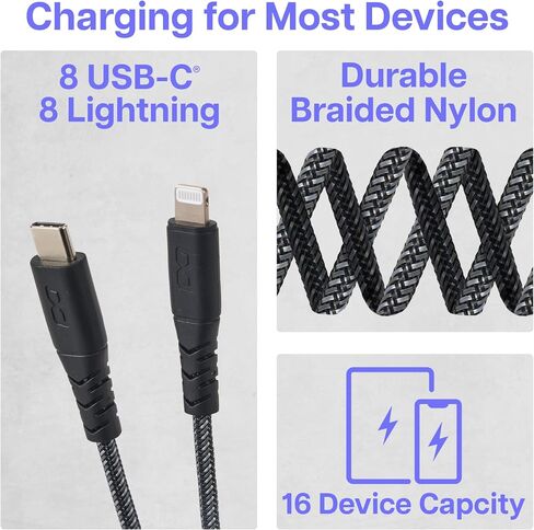 KwikBoost® Phone Charging Station Floor Stand, School Charging Kiosk with Lightning and USB-C Cables for Classrooms Libraries Campuses in Kuwait