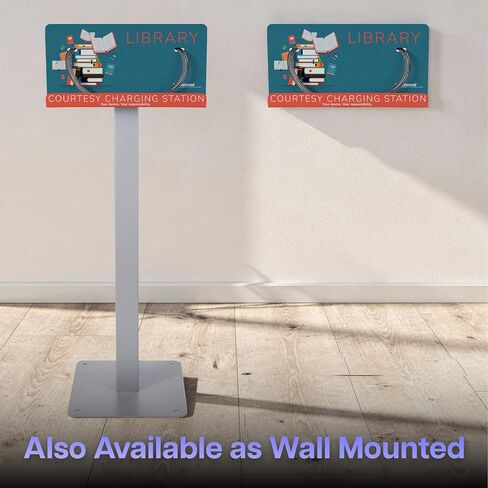 KwikBoost® Phone Charging Station Floor Stand, School Charging Kiosk with Lightning and USB-C Cables for Classrooms Libraries Campuses in Kuwait