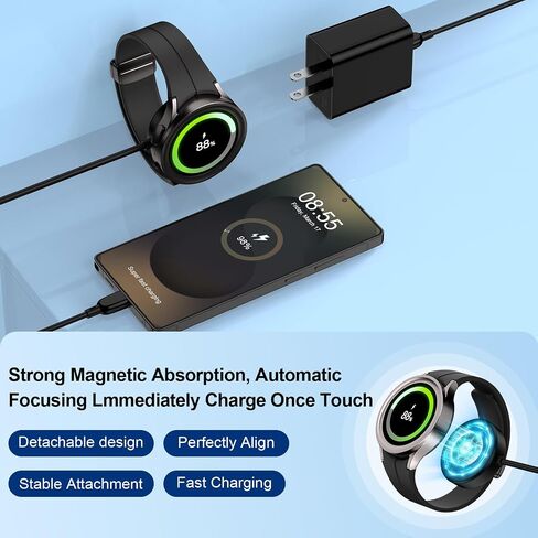 Samsung Galaxy Watch Charger for Watch 8/8 Classic/7/6/6 Classic/Ultra/FE in Kuwait