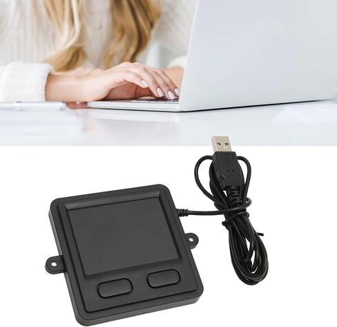 Fabater Wired USB Touchpad with Touch Sensitivity, Multifunction Portable Trackpad 2 Keys for Business Office Laptop - Plug and Play, ABS Durable in Kuwait