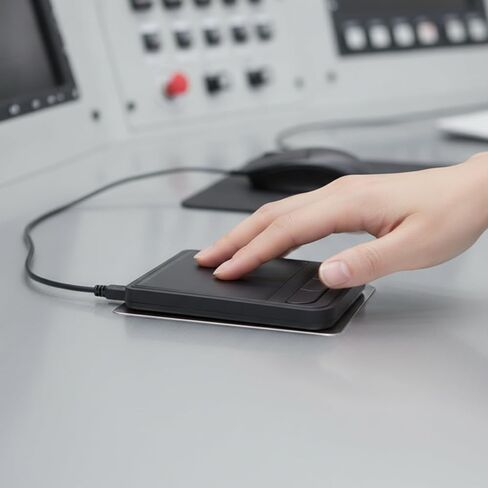 Industrial Touchpad Mouse Panel Mount Mouse Touchpad USB Mouse Wired Mouse with Rectangular Housing and Mounting Ear for Tight Rack Drawers Control in Kuwait