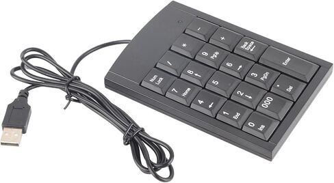 Antislip USB Numeric Keypad, Compact and Lightweight, Perfect for Data Entry on Laptops and Desktops, Stylish Black in Kuwait