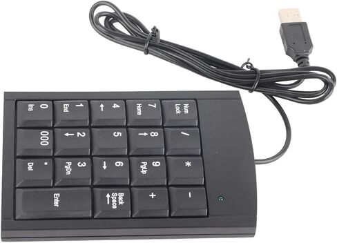 Antislip USB Numeric Keypad, Compact and Lightweight, Perfect for Data Entry on Laptops and Desktops, Stylish Black in Kuwait