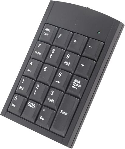 Antislip USB Numeric Keypad, Compact and Lightweight, Perfect for Data Entry on Laptops and Desktops, Stylish Black in Kuwait