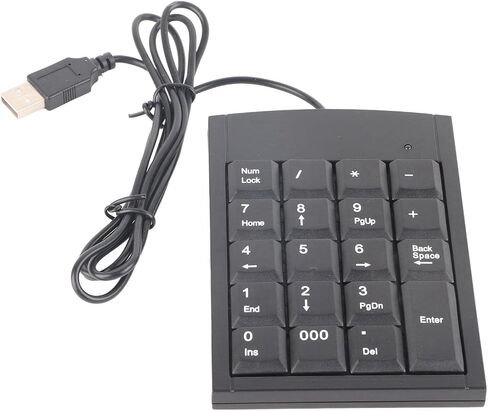 Antislip USB Numeric Keypad, Compact and Lightweight, Perfect for Data Entry on Laptops and Desktops, Stylish Black in Kuwait
