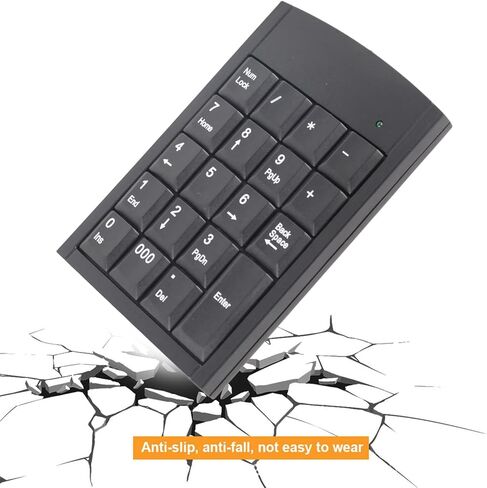 Antislip USB Numeric Keypad, Compact and Lightweight, Perfect for Data Entry on Laptops and Desktops, Stylish Black in Kuwait