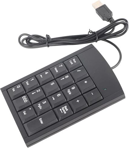 Antislip USB Numeric Keypad, Compact and Lightweight, Perfect for Data Entry on Laptops and Desktops, Stylish Black in Kuwait