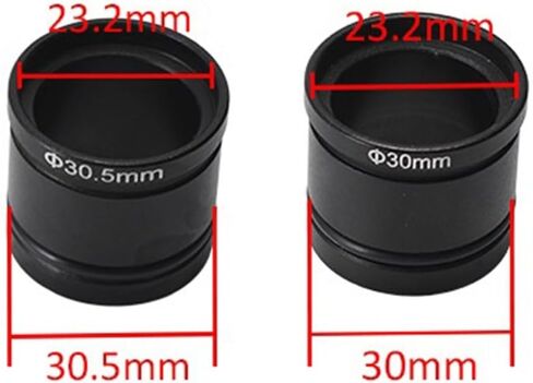 C-Mount Microscope Camera Adapter 30mm/30.5mm for CCD Digital Eyepiece, Metal Lens Interface Compatible with 23.2mm Biological Microscope(30mm) in Kuwait