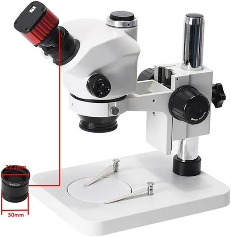 C-Mount Microscope Camera Adapter 30mm/30.5mm for CCD Digital Eyepiece, Metal Lens Interface Compatible with 23.2mm Biological Microscope(30mm) in Kuwait