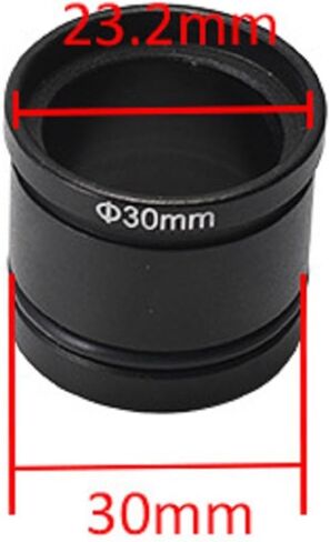 C-Mount Microscope Camera Adapter 30mm/30.5mm for CCD Digital Eyepiece, Metal Lens Interface Compatible with 23.2mm Biological Microscope(30mm) in Kuwait