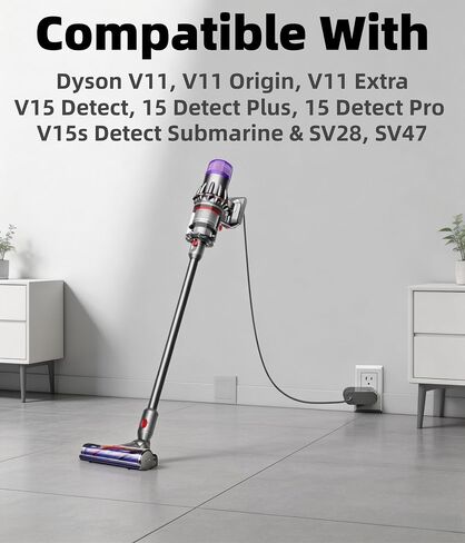 Charger for Dyson V11, V11 Origin, V11 Extra, V15 Detect, 15 Detect Plus, 15 Detect Pro, V15s Detect Submarine & SV28 SV47, 30.45V Cordless Vacuum Power Cord, 6Ft in Kuwait