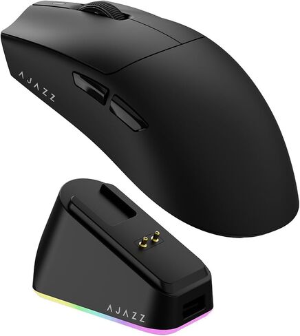AJ139P V3 MC Wireless Gaming Mouse 2.4G Wired/Bluetooth | RGB Magnetic Charging Dock | Lightweight Design | 24K DPI | 800mAh Battery | PAW3311 Sensor | 5 Programmable Buttons, Compatible with PC/Mac in Kuwait