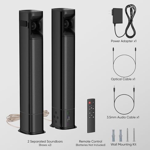 Sound Bar for Smart TV, 2‑in‑1 Detachable, 31" 80W Surround Sound in Kuwait