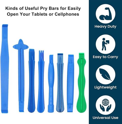 22 in 1 Mobile Phone Repair Tools Kit Plastic & Metal Spudger Pry Opening Tool Precision Screwdriver Set Suction Cup Pliers Hand Tools Set for iPhone Cell Phone Electronics Repair in Kuwait