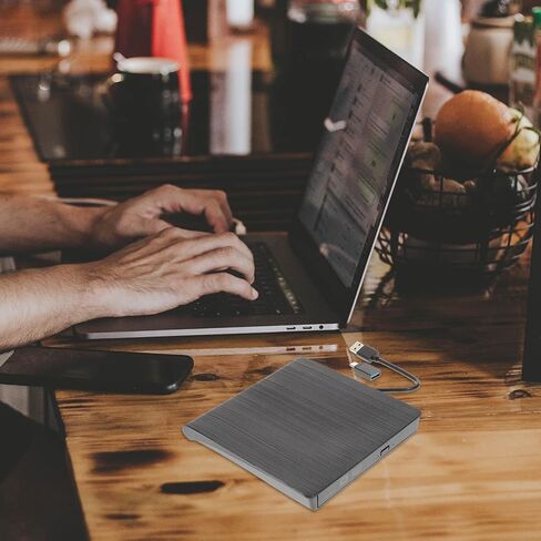 MAGICLULU External Slot Load CD DVD Rw Optical Drive USB 3.0 Burner Recorder Drive with Disc Tray Design and USB Powered Portable Compatible with Laptops and Desktops in Kuwait