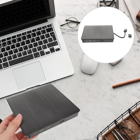 MAGICLULU External Slot Load CD DVD Rw Optical Drive USB 3.0 Burner Recorder Drive with Disc Tray Design and USB Powered Portable Compatible with Laptops and Desktops in Kuwait