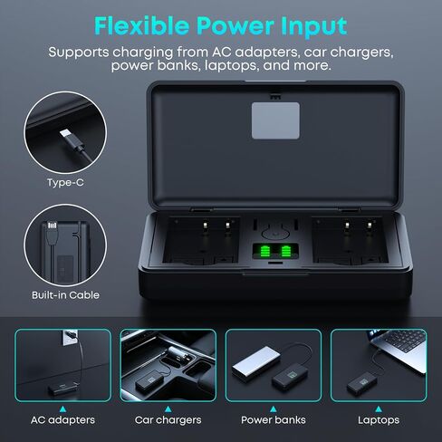 NB-13L Camera Battery Charger for Canon PowerShot, Dual Charger with LED in Kuwait
