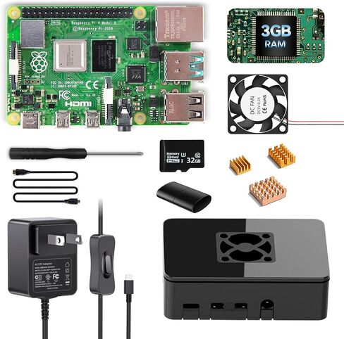 iRasptek Starter Kit for Raspberry Pi 4B 3GB RAM-32GB SD Card Edition in Saudi Arabia