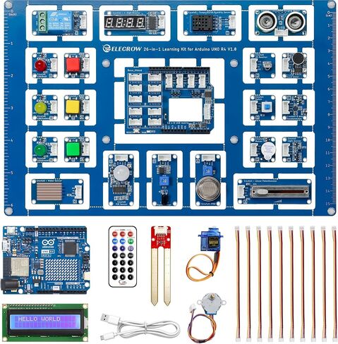ELECROW All-in-one Starter Kit with Arduino Uno R4 WiFi Development Board in Kuwait