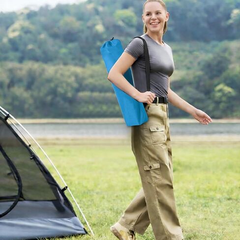 Folding Camping Chair with Cup Holder & Side Storage Bag 300lbs Capacity Lightweight High Back Portable for Beach, Picnic, Sport, Blue in Kuwait