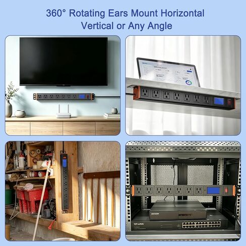 19in 1U Metered PDU Rack Mount Power Strip with Display in Kuwait