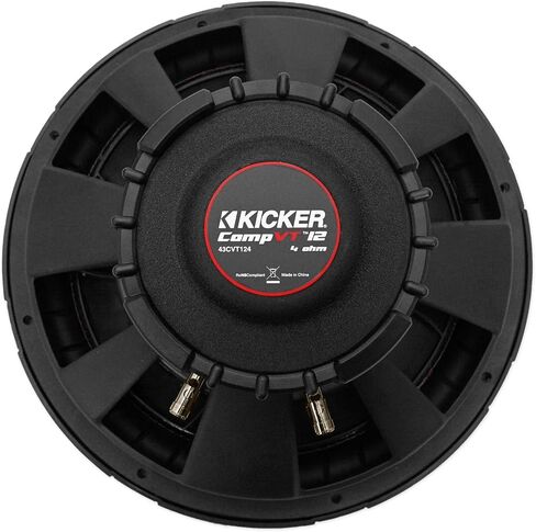 KICKER 43CVT124 COMPVT 800w 12" 4-Ohm SVC Shallow Slim Car Subwoofer Sub CVT12-4 (Renewed) in Kuwait