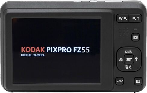 Kodak PIXPRO FZ55 Red 16MP Digital Camera 5X Optical Zoom 28mm Wide Angle 1080P Full HD Video 2.7" LCD Camera + 64GB Card and Reader + Memory Wallet in Kuwait