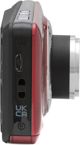 Kodak PIXPRO FZ55 Red 16MP Digital Camera 5X Optical Zoom 28mm Wide Angle 1080P Full HD Video 2.7" LCD Camera + 64GB Card and Reader + Memory Wallet in Kuwait