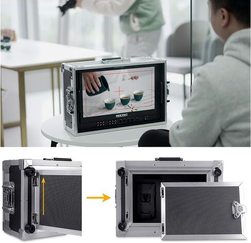 ATEM156S-CO 15.6 inch Multi-Camera Broadcast Monitor with 4x3G-SDI Input Output 1 HDMI in Quad Split Display for Studio Television Production Full HD 1920x1080 (ATEM156S-CO) in Kuwait