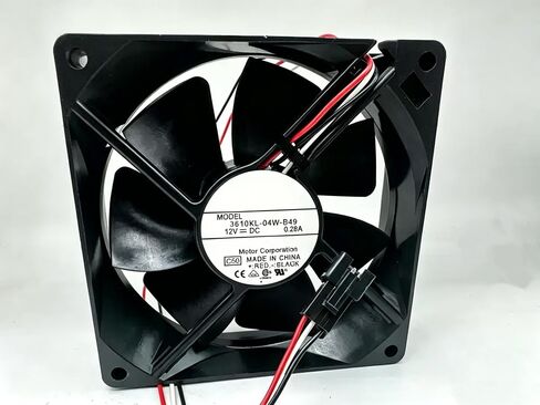 3610KL-04W-B49 3-Wire DC12V 0.28A 3.36W 90x90x25mm Cooling Fan in Kuwait