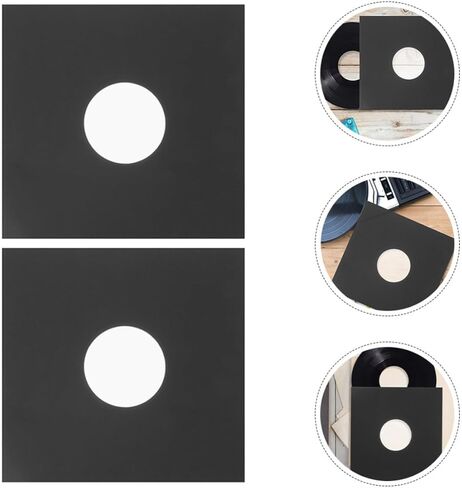 Vinyl Record 12pcs Black Kraft Paper Protective Sleeves in Kuwait