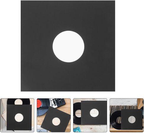 Vinyl Record 12pcs Black Kraft Paper Protective Sleeves in Kuwait