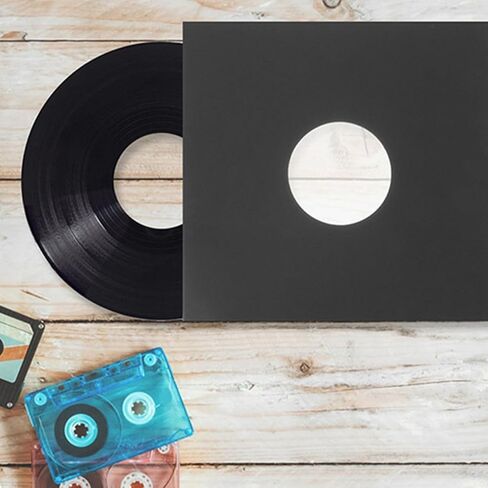 Vinyl Record 12pcs Kraft Paper Protective Sleeves Black in Kuwait