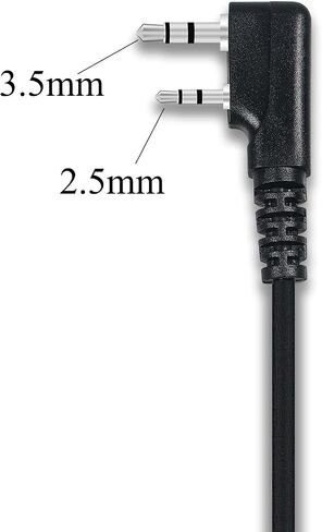 Walkie Talkie Earpiece with Mic PTT 2 Pin G Shape Headset Ear Piece, 5 Pack in Saudi Arabia